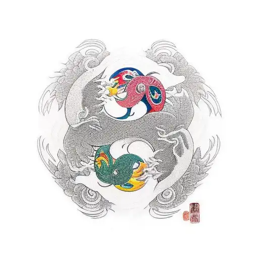 Phoenix Rising Ying And Yang