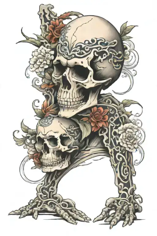 Skull Leg Sleeve