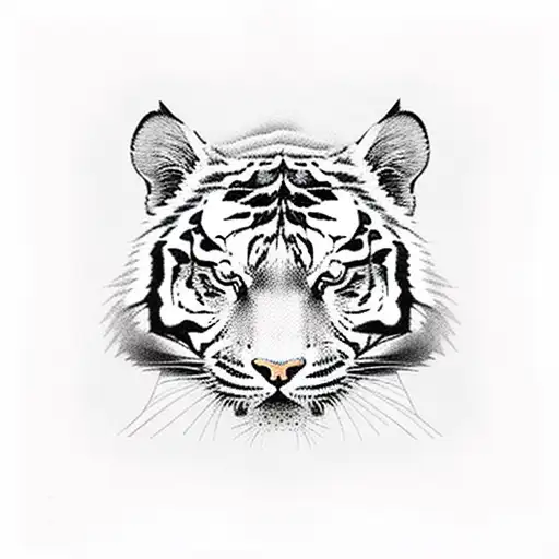 Engine Parts Forming A Tiger Cat Face