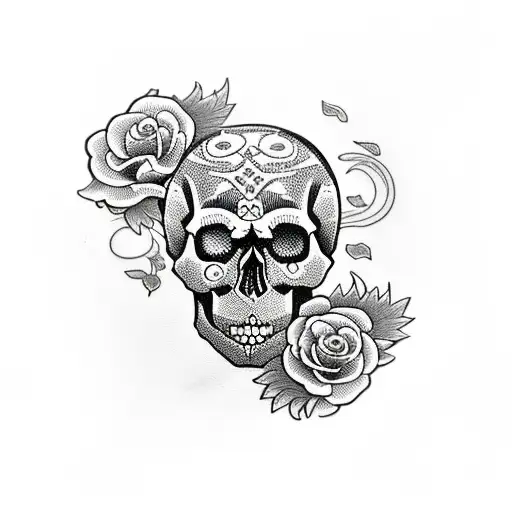 Skull And Roses