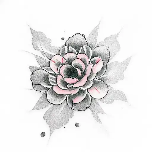 Japanese Flower With Black Background Forearm