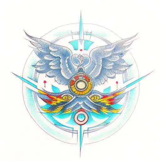 Pheonix With Compass