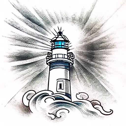 Lighthouse With Roaring Winds