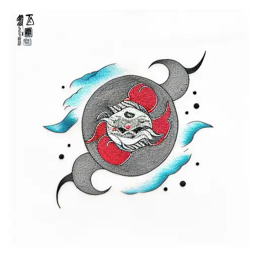 Black Ocean With A Red Sun