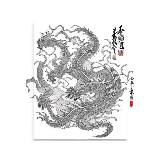 A Fierce Dragon Emerging From A Dense Forest