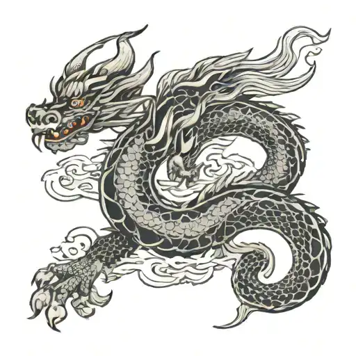 Dragon Tattoo Weaving In And Out Of The Skin On The Arm