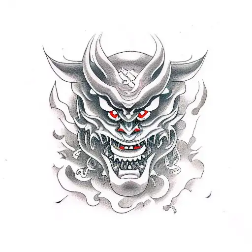 Japanese Demon With Sharp Teet