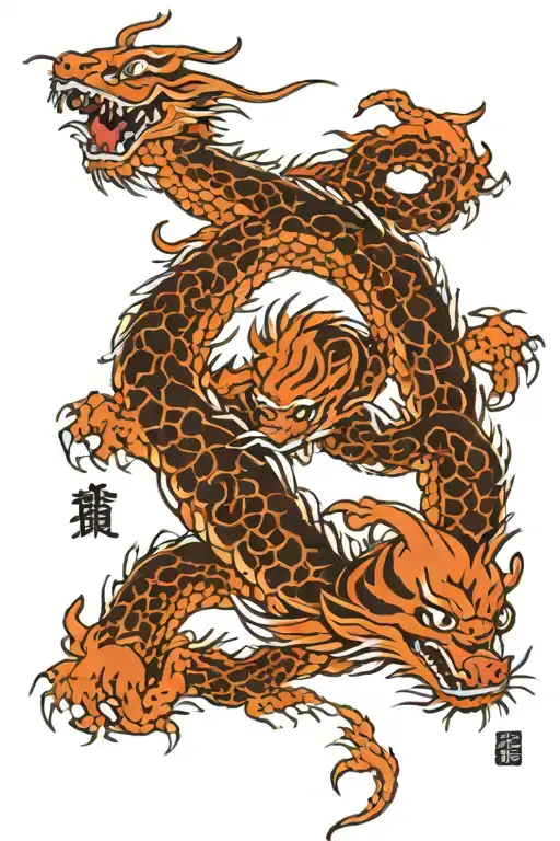 Vietnamese Dragon With Tiger