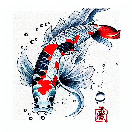 Koi Fih With Water In Side Of The Body