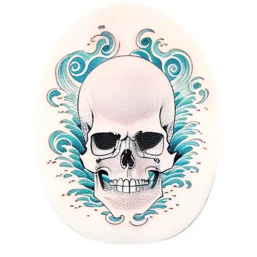 Wave Skull Surfboard