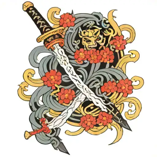 Samarai Sword Intertwined