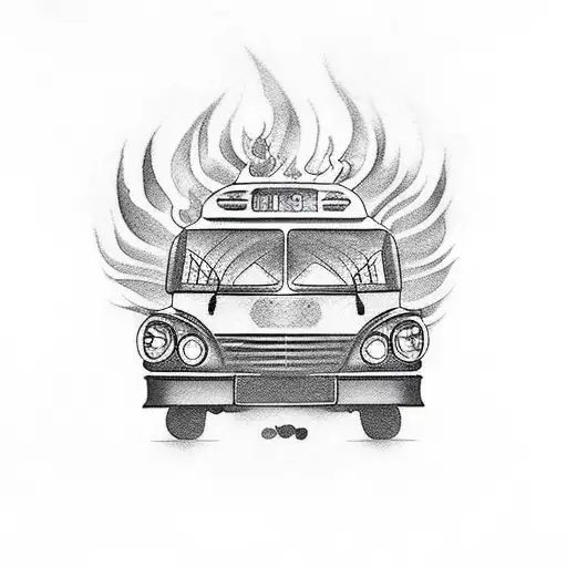 Bus On Fire