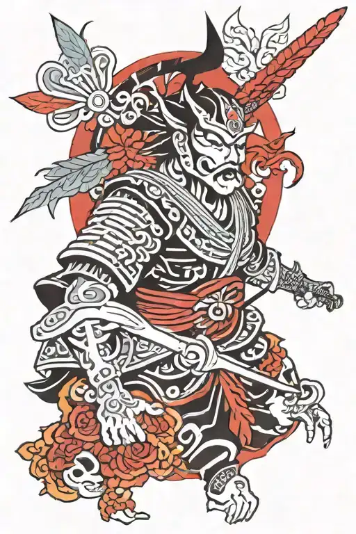 Psychedelic Geometric Warrior