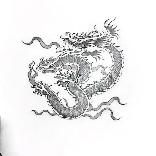 Dragon Fumando Un Porro