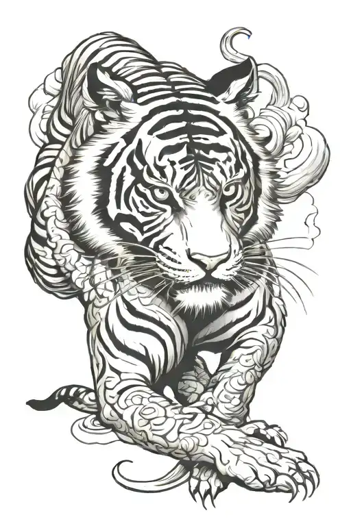 Drawing Around A Tiger