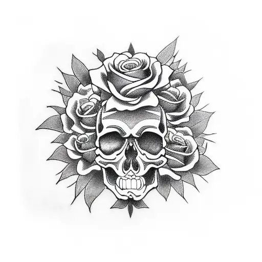 Skull And Roses