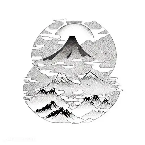 Mountain Scene Sunset Lake