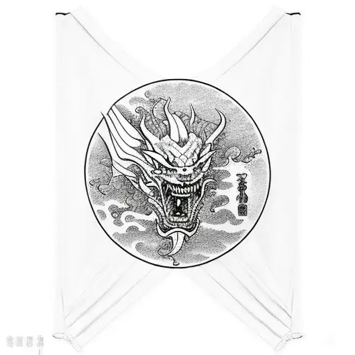 Yakuza Dragon Sleeve That Has Classic Horror Movie Villains In The Backround