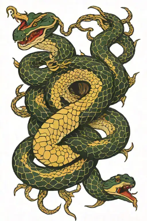 Bull Snake Intertwined