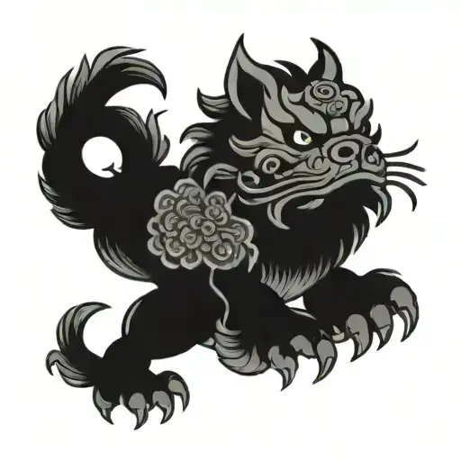 Black And Grey Foo Dog