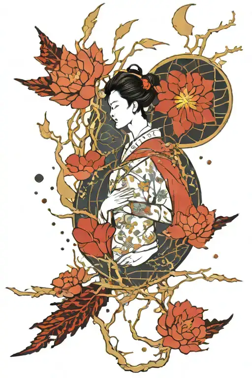 Kintsugi And The Moon Merging Together