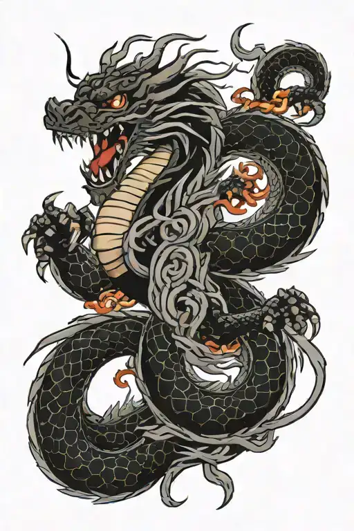 A Dragon Grab Lighting Bolt