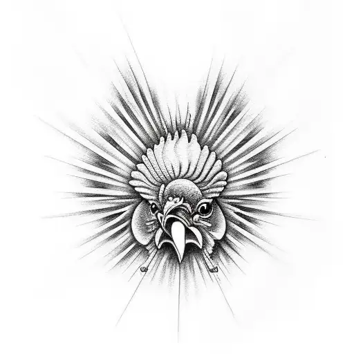 A Portrait Of Chicken Just Done Fighting