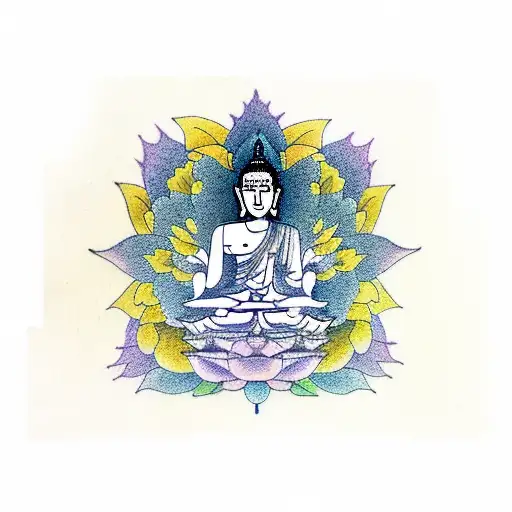 Lord Buddha With Lotus Symbolism Of Parents