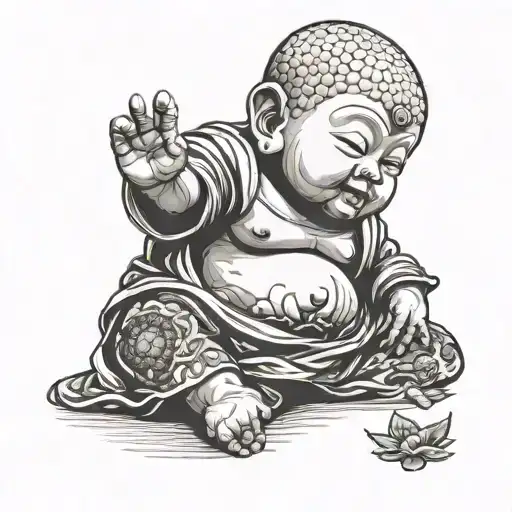 Evil Baby Buddha Playing