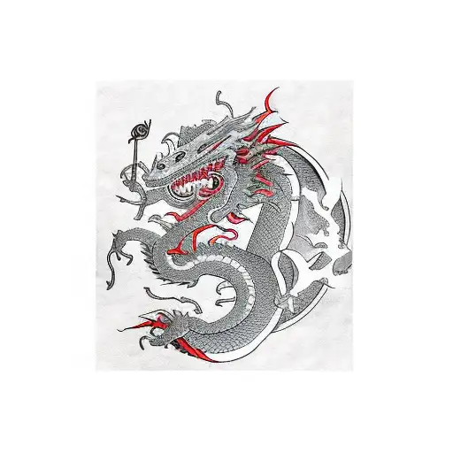 Dragon And Bull With Rose Petals Form Into Number56