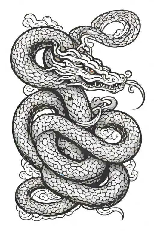 Cloud With Snake Wrapped