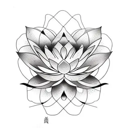 A Tattoo Of A Lotus Flower Blooming From A Vinyl Record