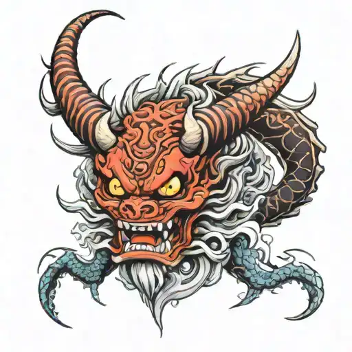 Demon Oni Mask Dragon