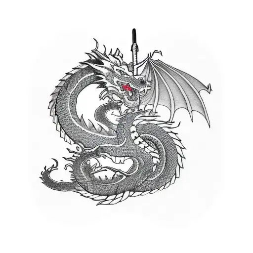 Dragon With Sword