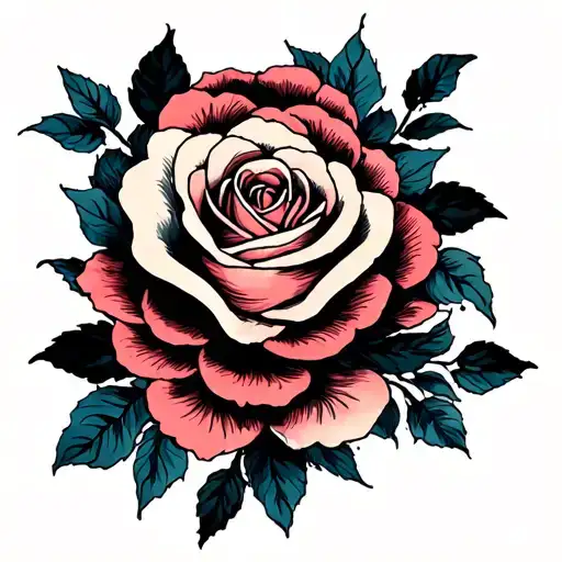 Venus Symbol And Rose Intertwined