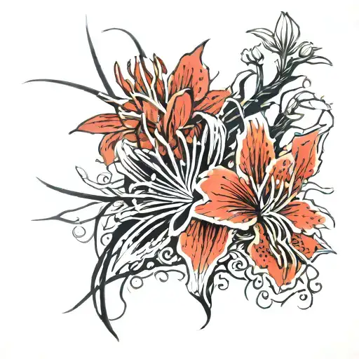 Red Spider Lily Flower