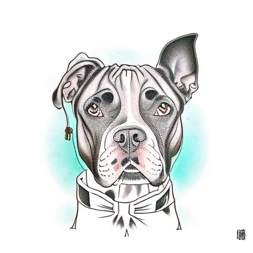 Dark Brown Pitbull Dog With A Boxer Dog