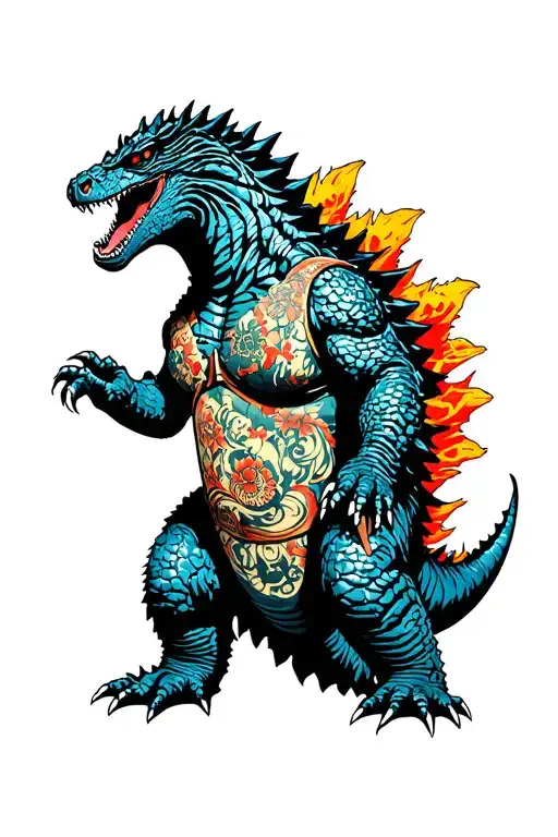 Godzilla Hot Mess Tick Tock Shades Half On But He Party Dont Stop No