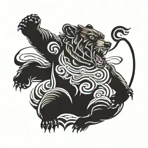 Bear Screaming Furiously