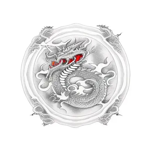 Chef Knives With Dragon