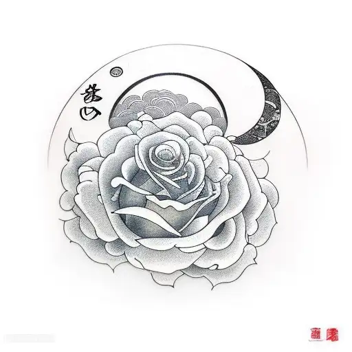 Rose And Moon