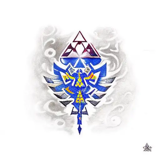 Link The Legend Of Zelda With The Master Sword