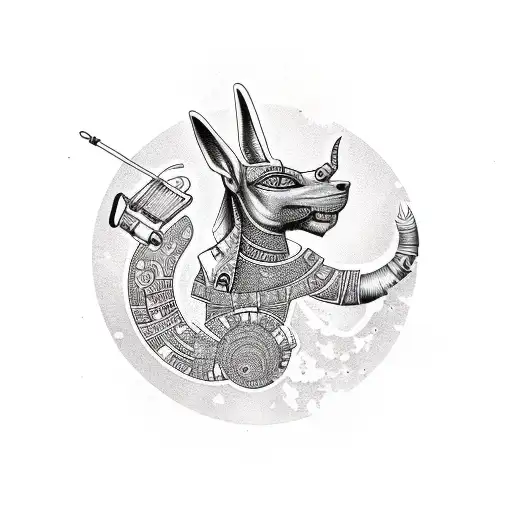 Anubis With Music And Space