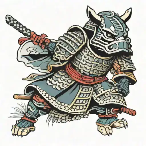 Cute Samurai In Armor