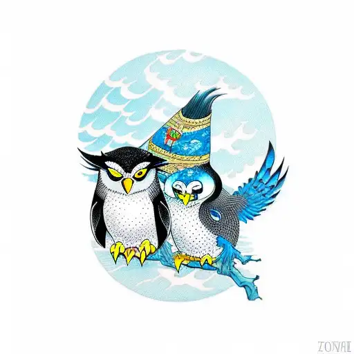 Owl And Penguin