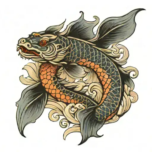Koi Fish Dragon