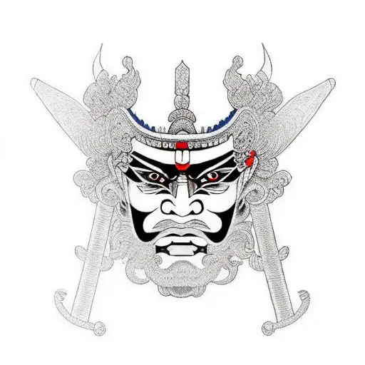 Filipino Warrior Face Without Pupils