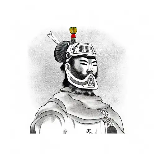 Sicilian Warrior With Mount Etna In The Background