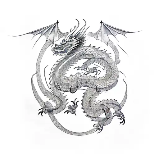 Dragon With Katana