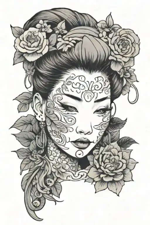 Cover Of Female Face Of Beautiful Informal Girl